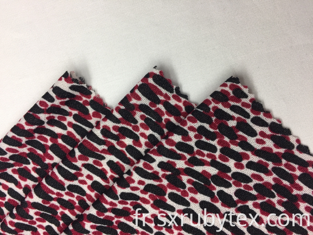 Polyester Spandex Crepe Print Knit Fabric